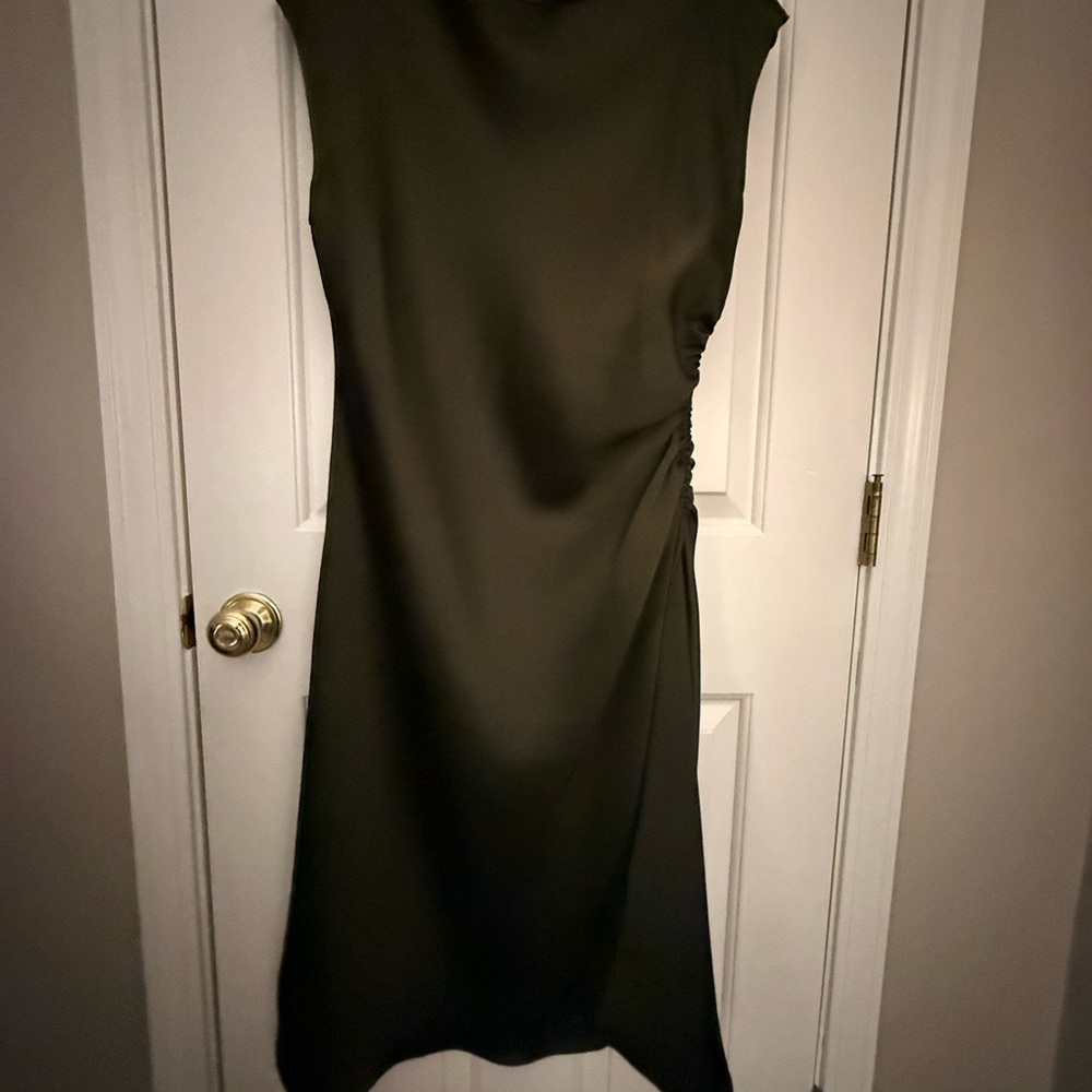 Banana Republic Asymmetrical Dark Green Dress - Picture 3 of 3